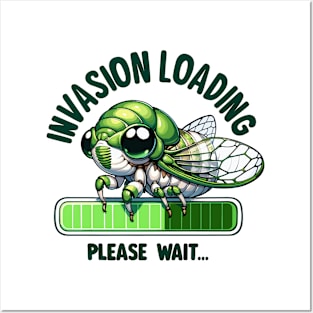 Cicada Invasion Loading Funny Cicada Summer Posters and Art